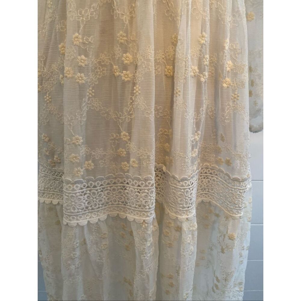 A Collective Story Peasant Boho Tiered Maxi Dress White size Small NWT - Picture 6 of 16